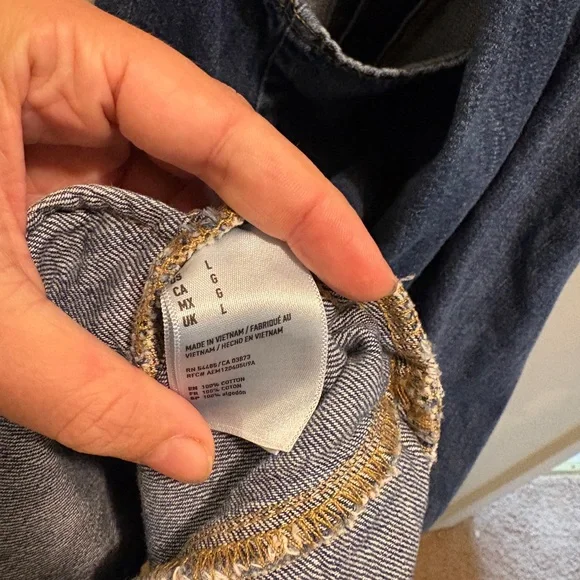 American Eagle Denim Button-Front Overall Dress - Picture 3 of 4